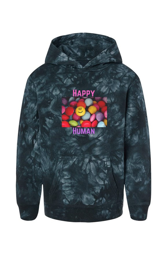 Youth Black Tie Dye Hoodie
