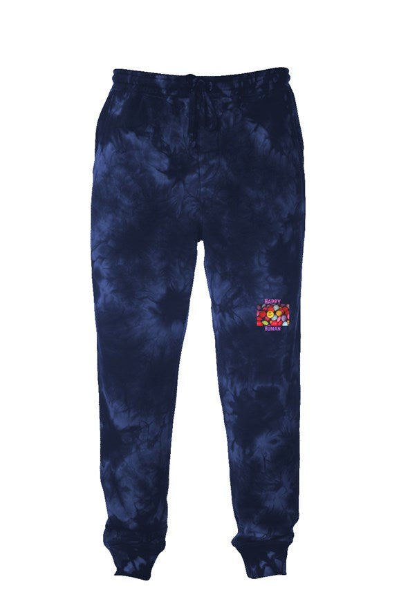 Navy Crystal Tie Dye Joggers
