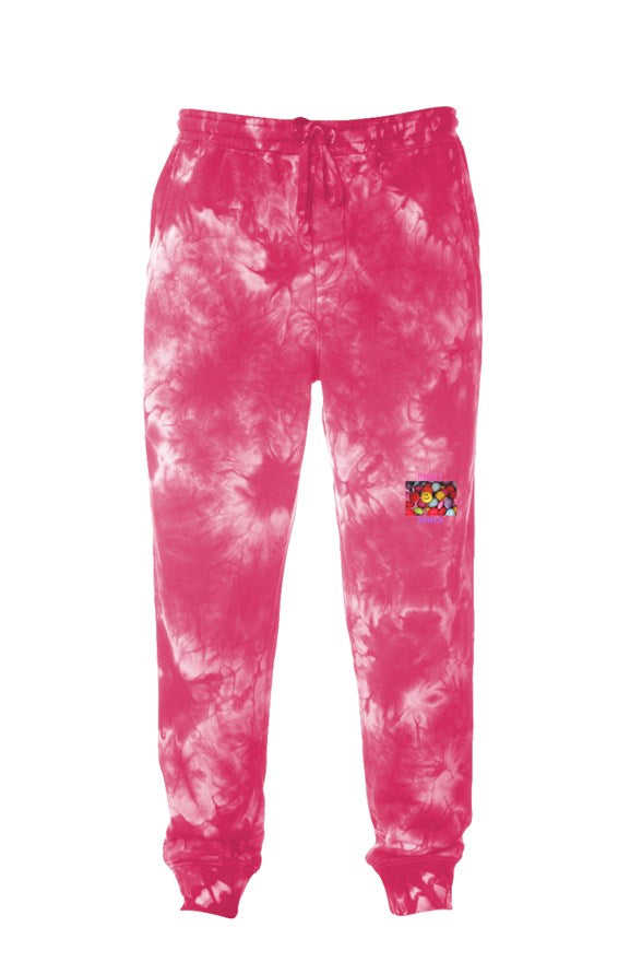 Pink Crystal Tie Dye Joggers