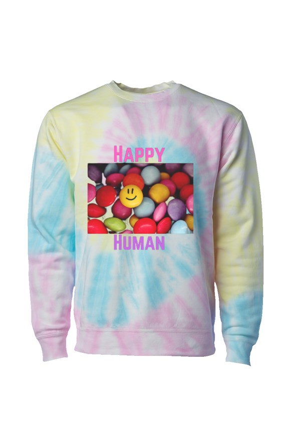 Tie Dye Sunset Swirl Crew Neck